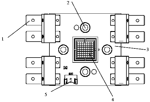 LED modules powered by multiple welding legs