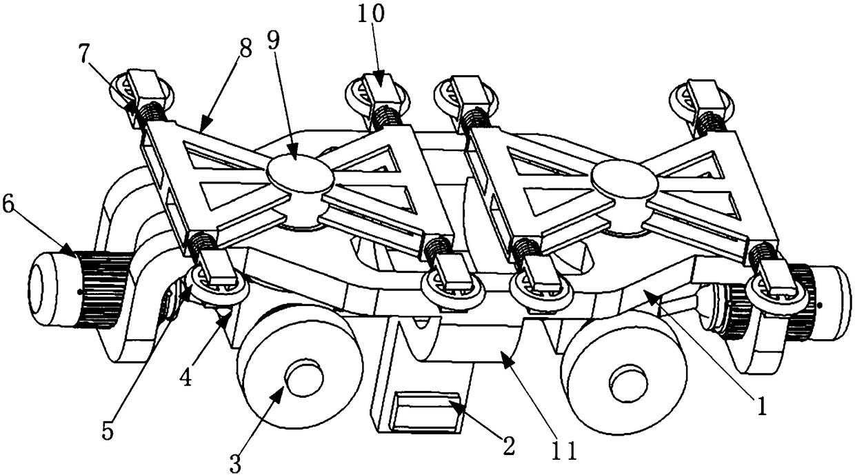 A suspension monorail train radial bogie