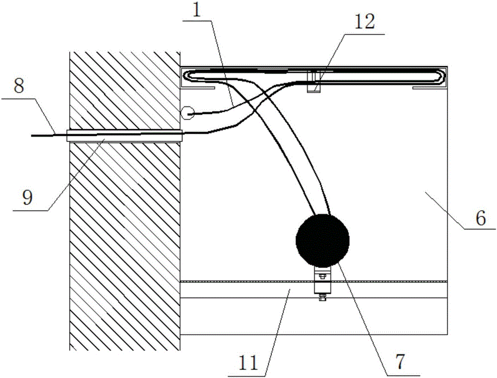 Distribution building OPGW optical cable down-lead inlet method