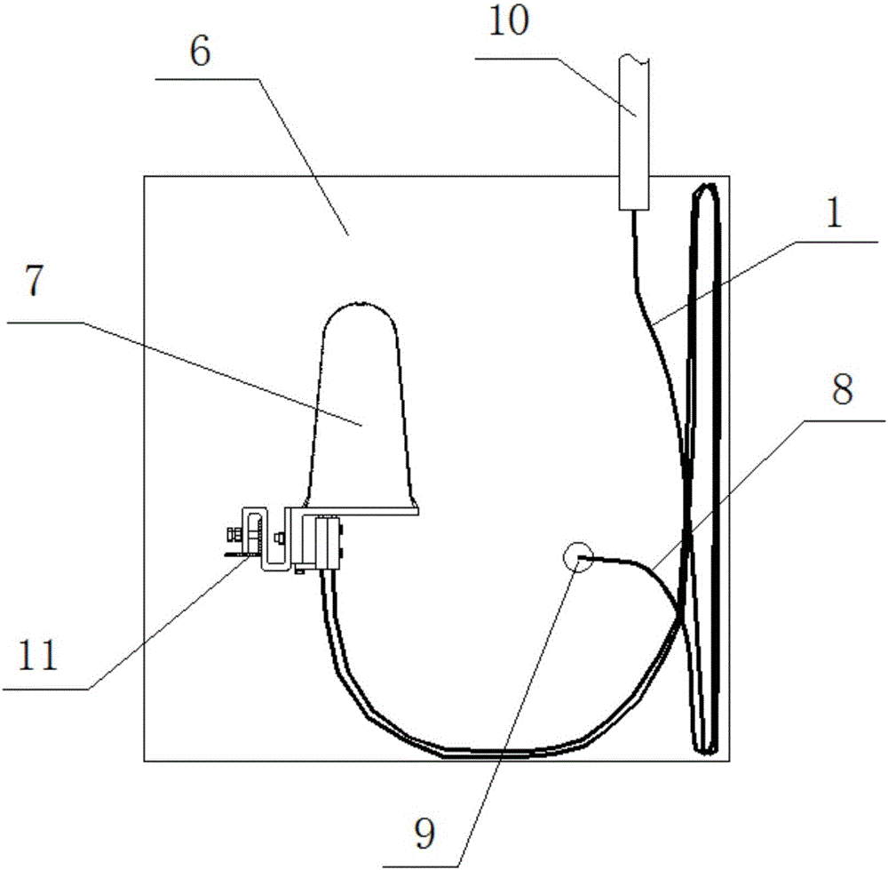 Distribution building OPGW optical cable down-lead inlet method