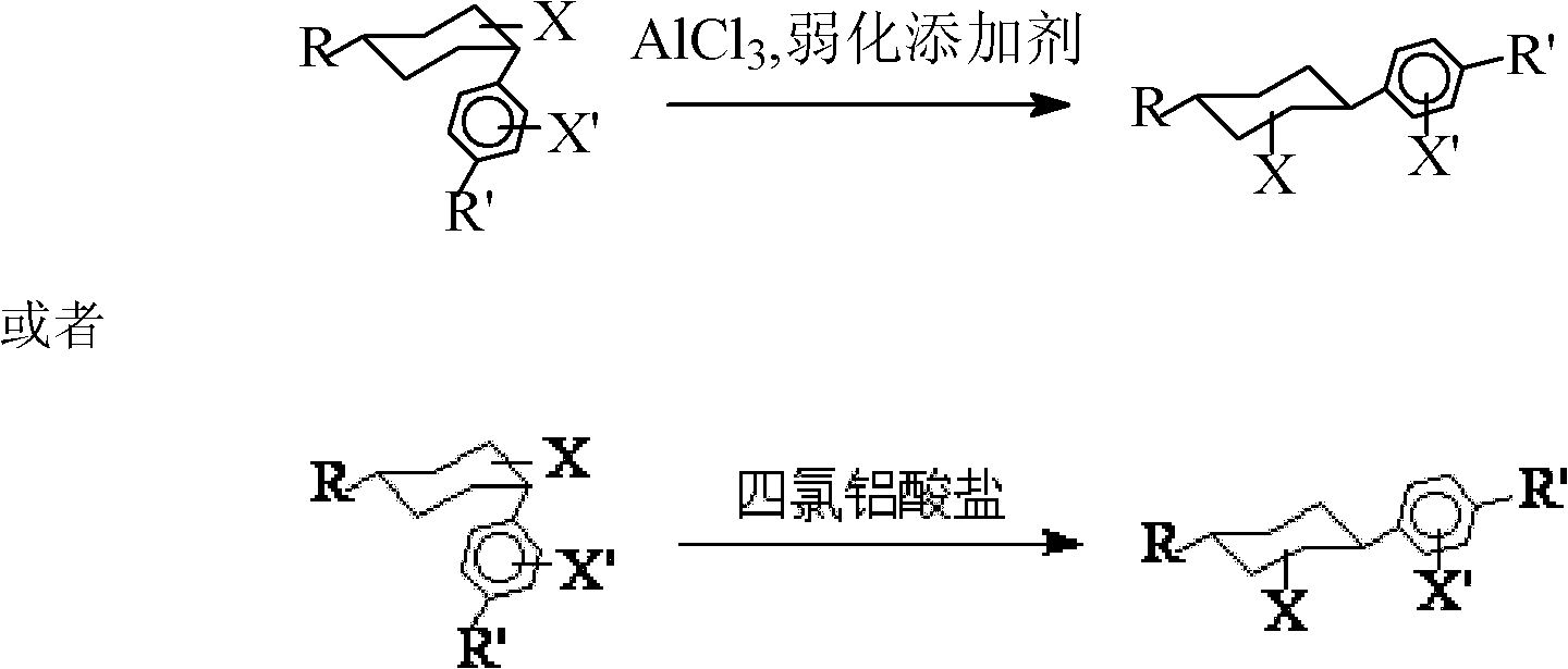 Method for converting cis-substituted cyclohexyl in organic molecules into trans-substituted cyclohexyl