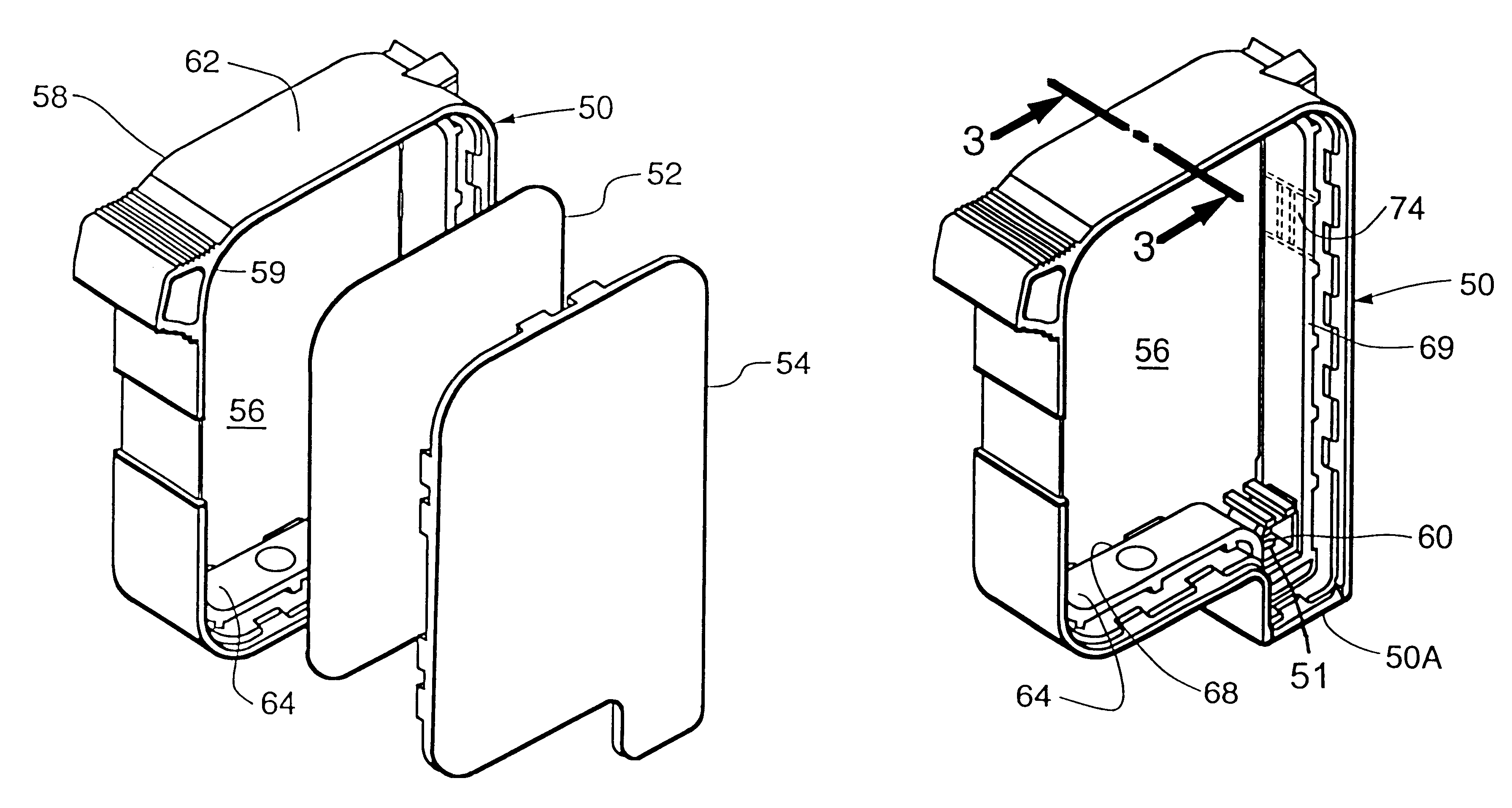 Print head cartridge made with jointless one-piece frame consisting of a single material throughout