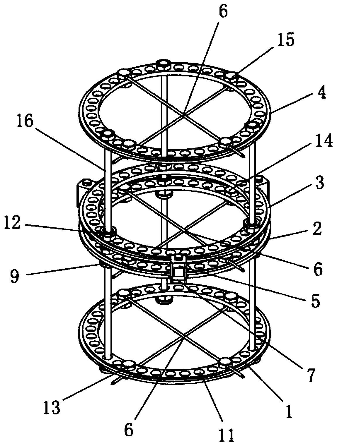 Annular external fixator assembly capable of correcting rotation deformity