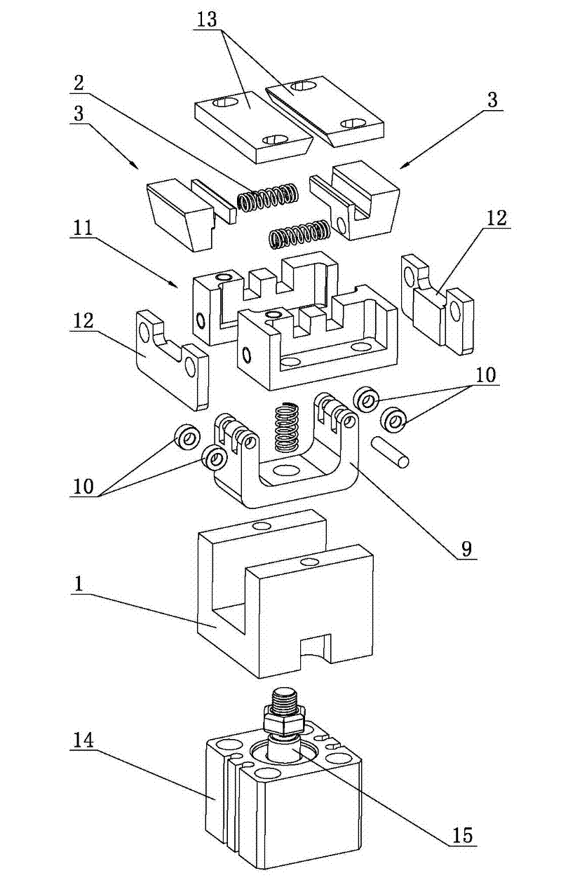 Vertical element single-cylinder entire foot machine