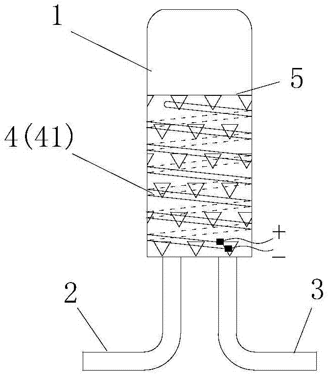 Refrigerant heating device and air conditioner