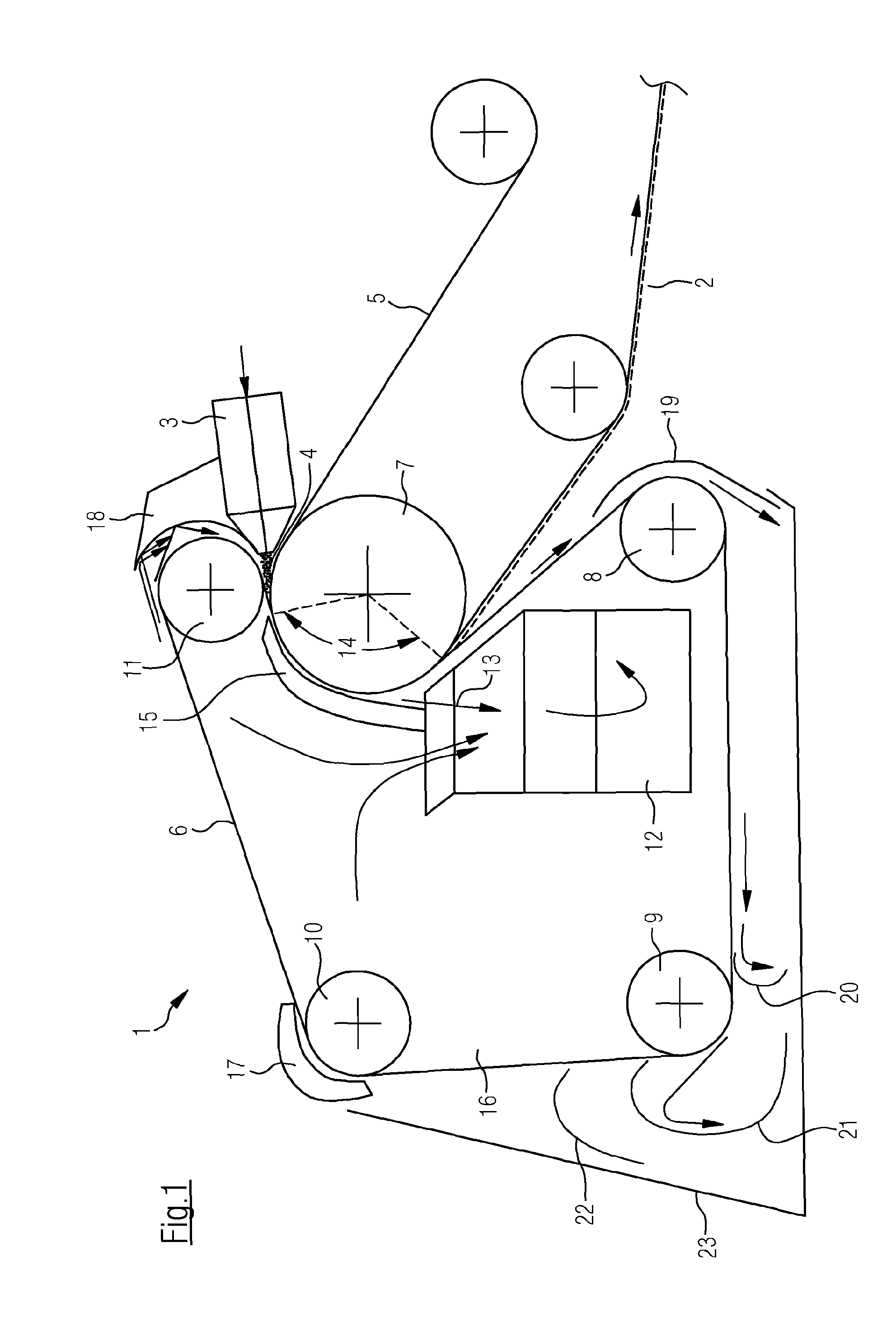 Sheet forming unit for producing a material web and method for operating the sheet forming unit