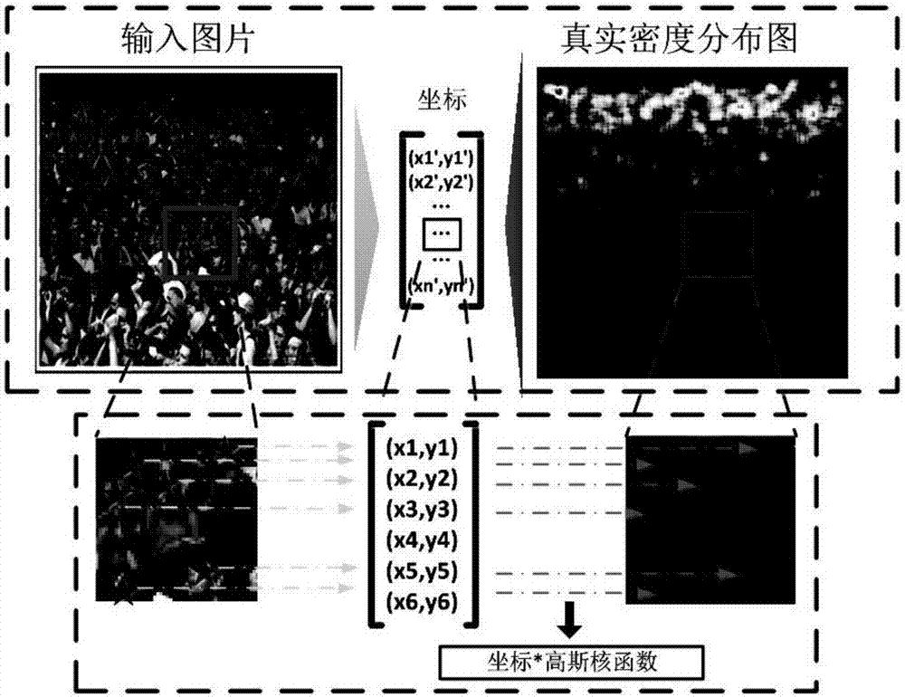 Crowd counting method and system based on cGAN network