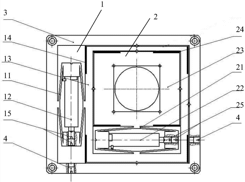 A nested rhombus enlarged two-dimensional precision positioning platform