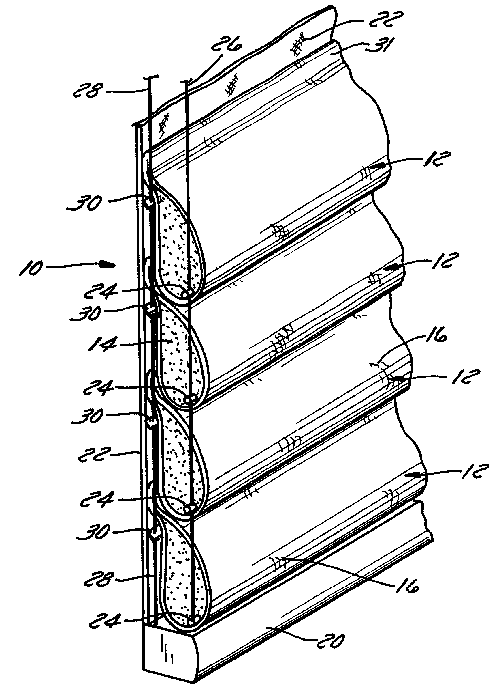 Door and window coverings employing longitudinally rigid vanes