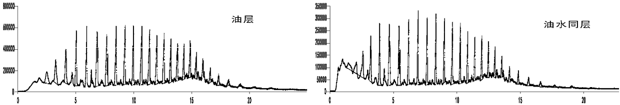 Method for identifying oil-gas-water layer by utilizing shapes and content of unidentified compounds of thermal evaporation hydrocarbon components