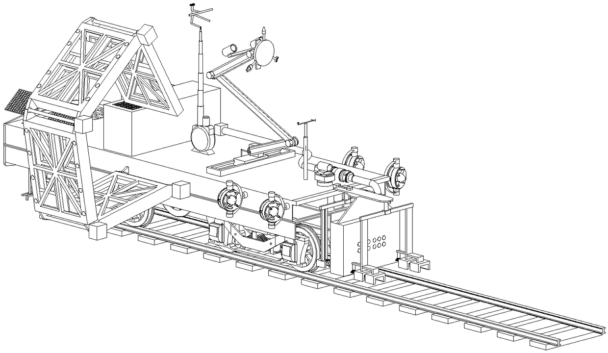 Multifunctional railway track and power supply cable cleaning robot and its working method