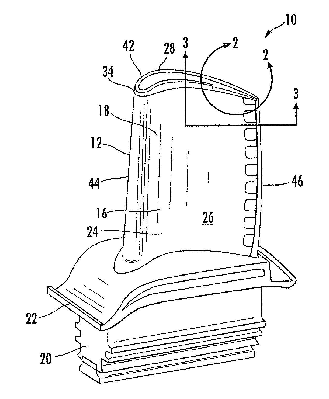 Turbine blade tip cooling system