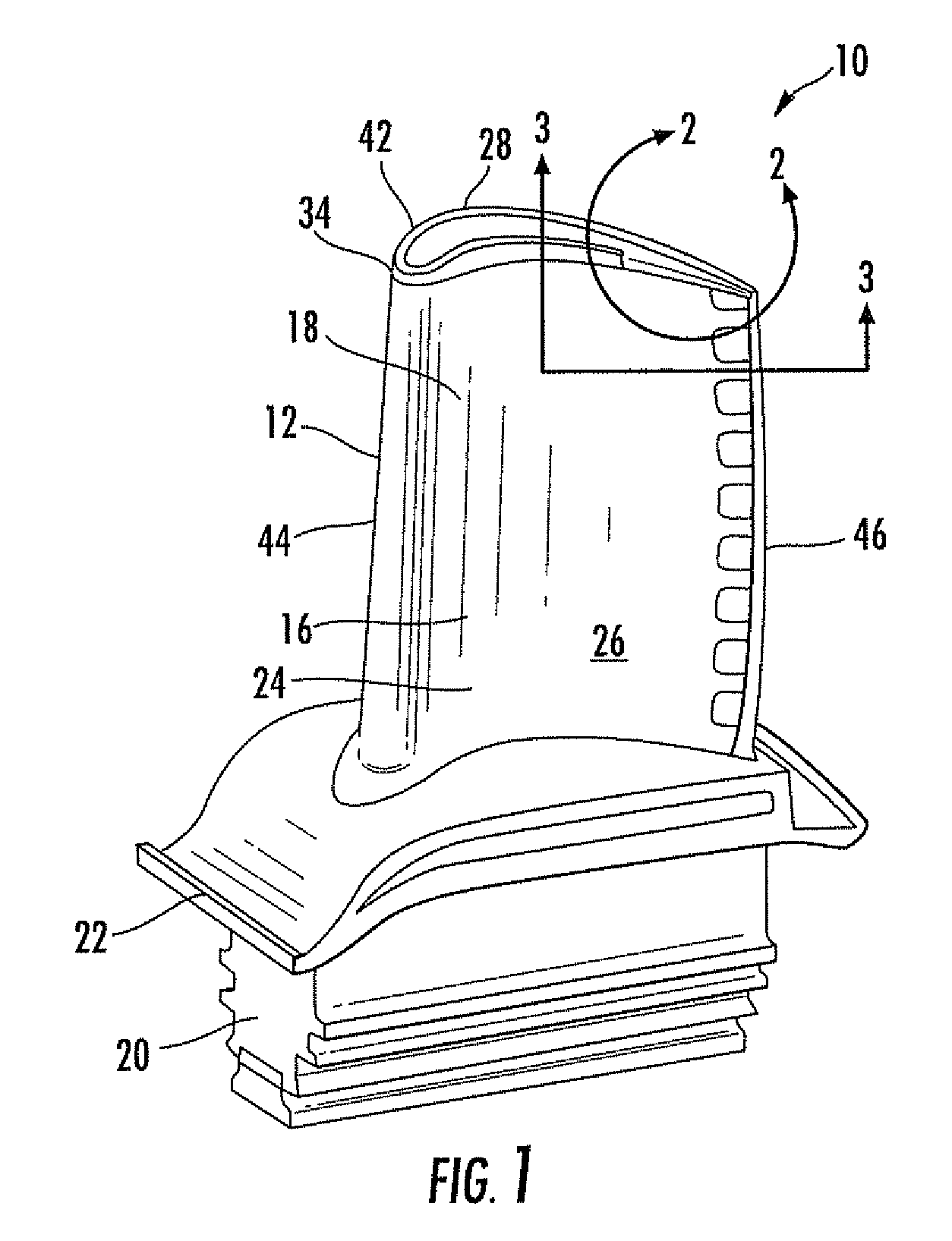 Turbine blade tip cooling system