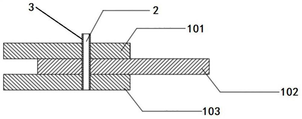 Mounting method of large-diameter hollow rivet for bamboo structure