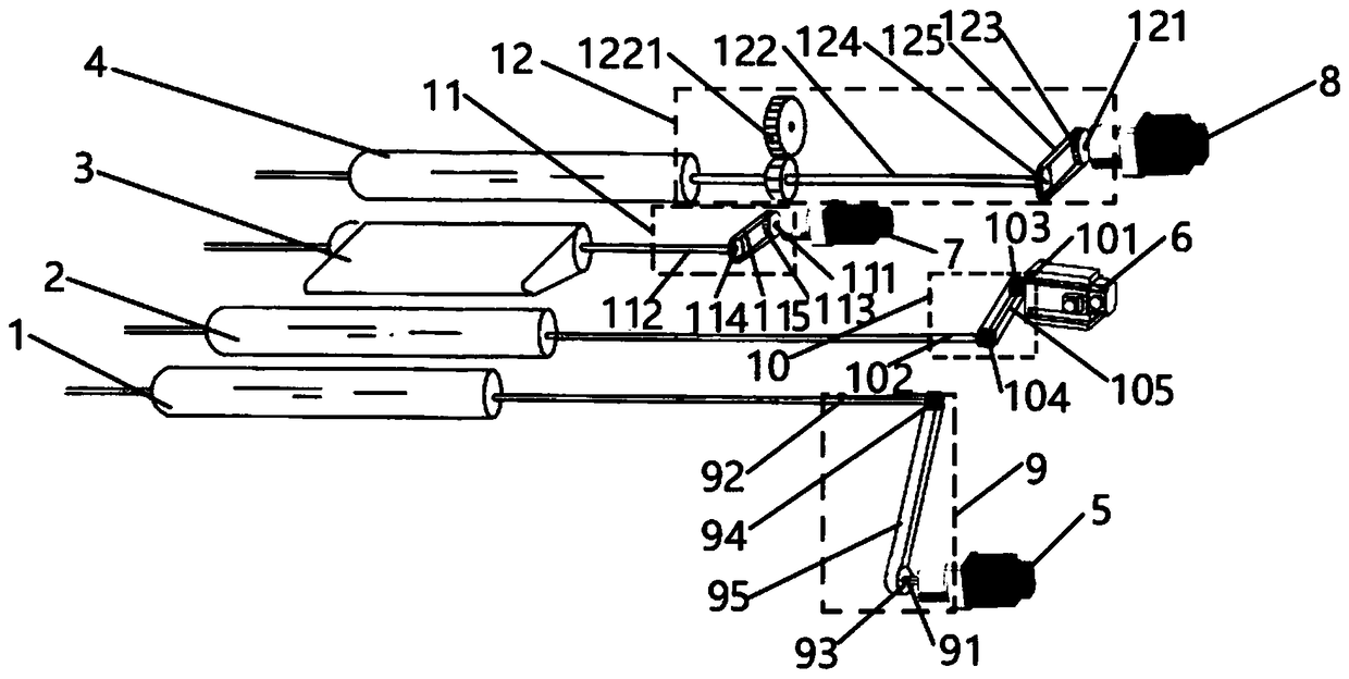 Seven-axis cotton spinning roving frame