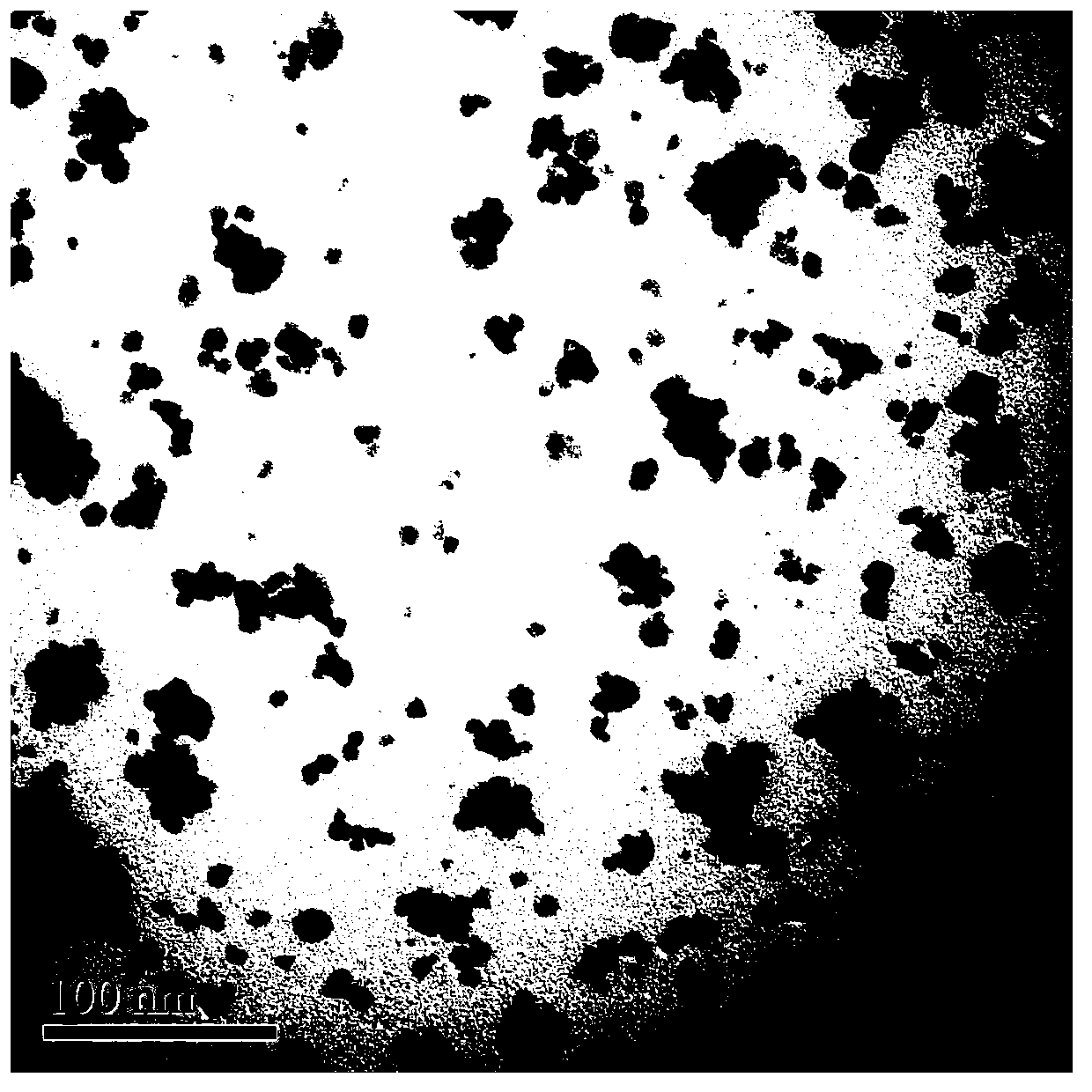 Composite material for preparing infrared barrier polyester film and preparation method thereof