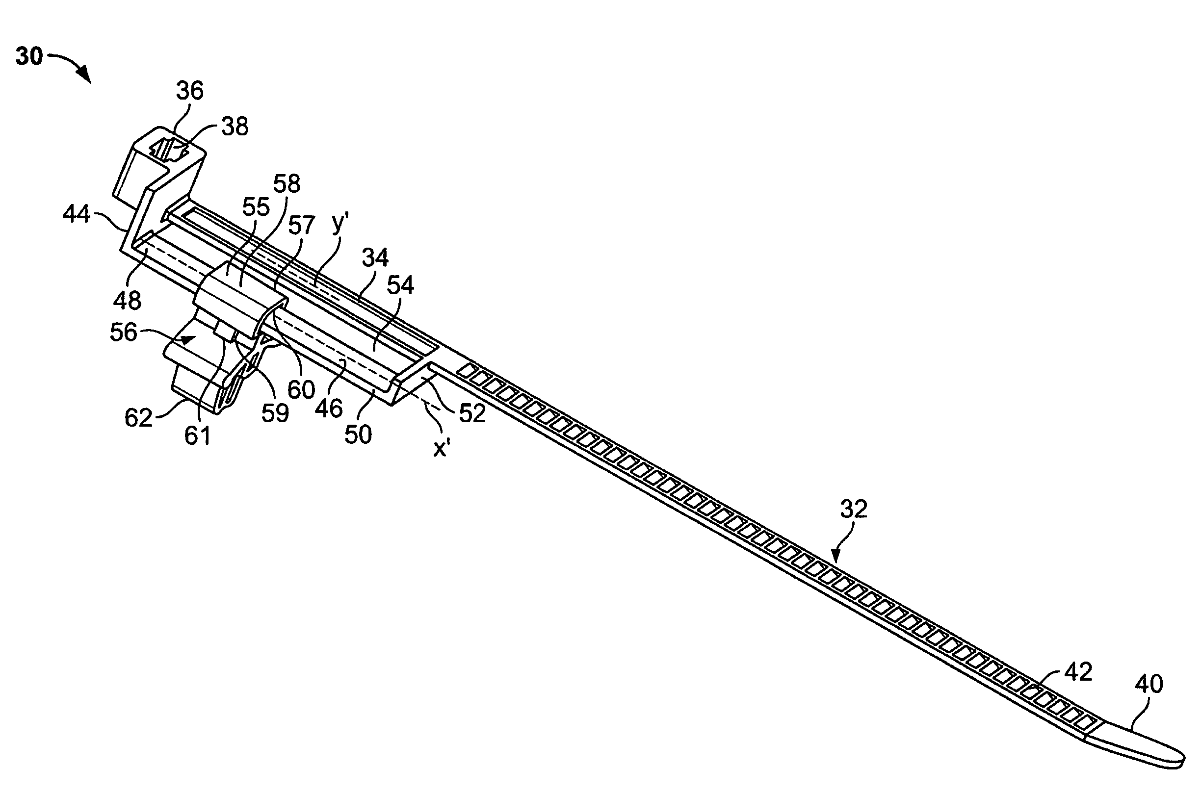 Tie strap assembly