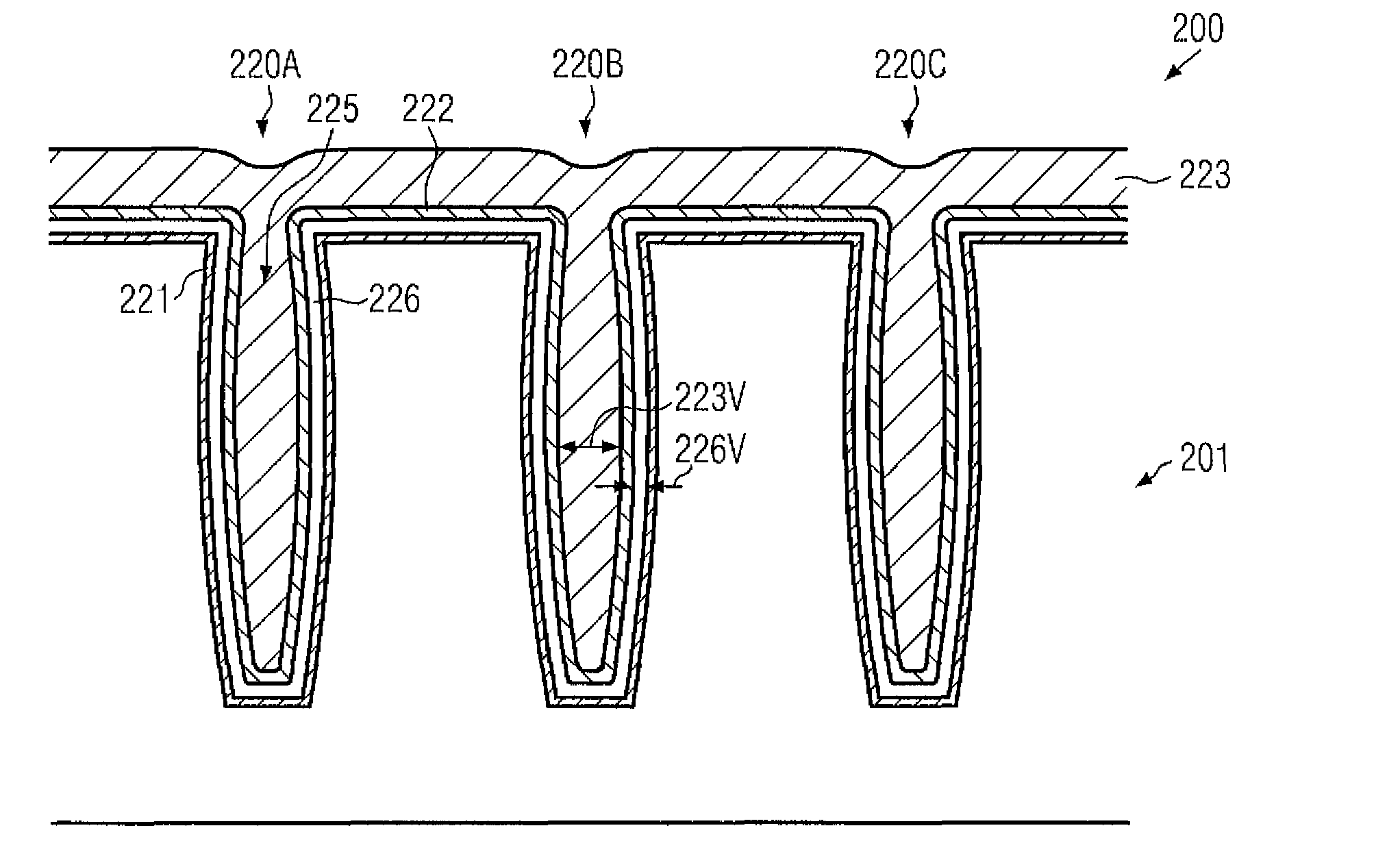 Semiconductor Device Comprising Through Hole Vias Having a Stress Relaxation Mechanism