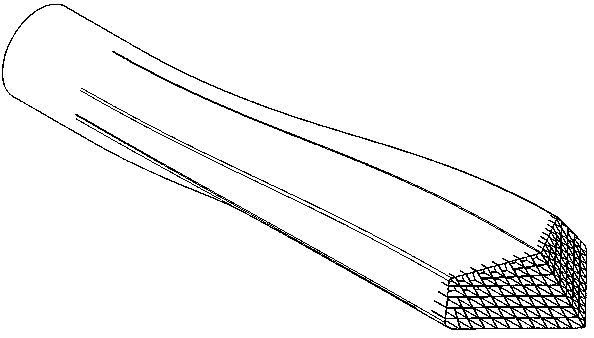 Backpack type air intake duct with grille inlet