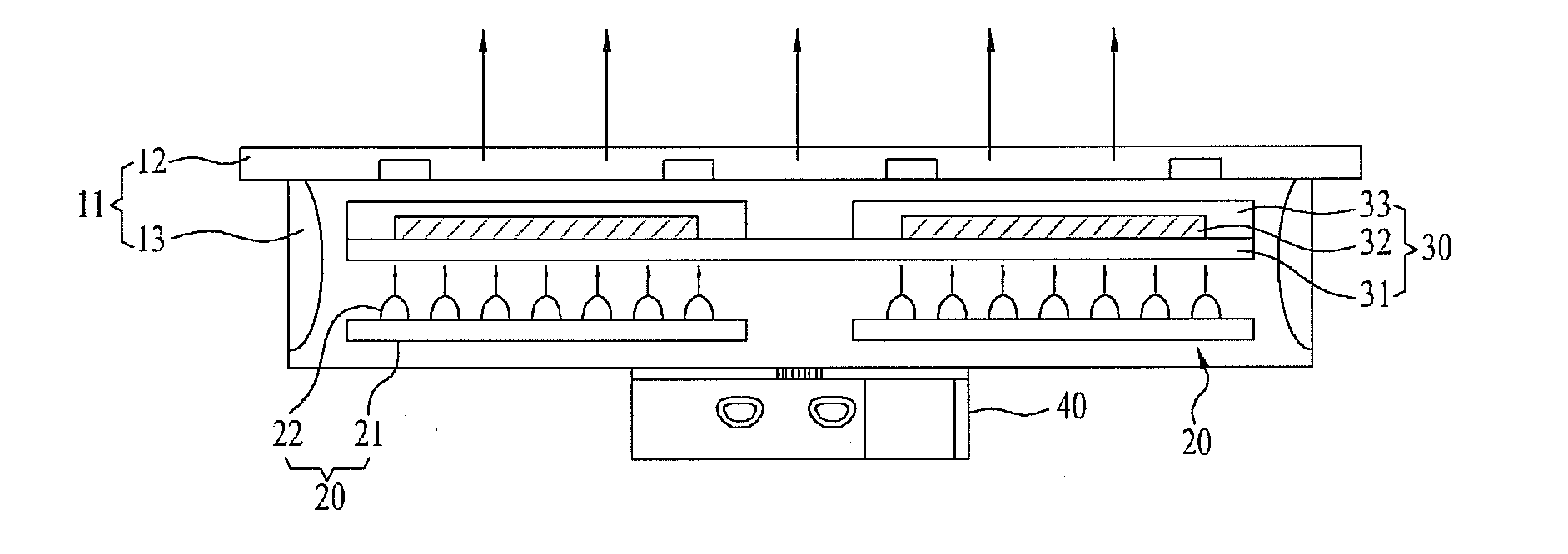 Lighting apparatus and display device including the same