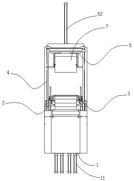 Demolding structure of multi-layer mold rubber vulcanizing machine