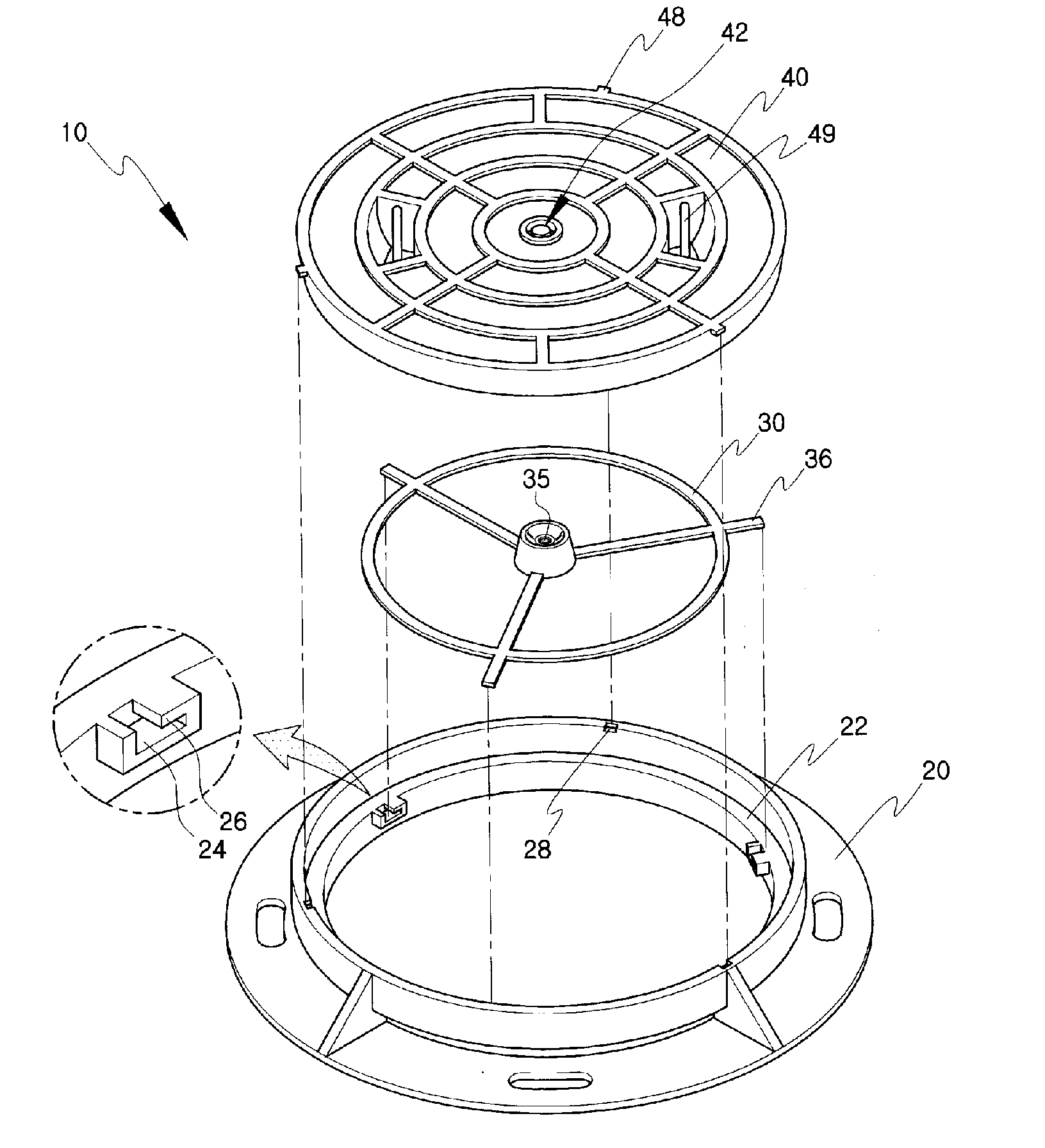 Manhole with Locking Device