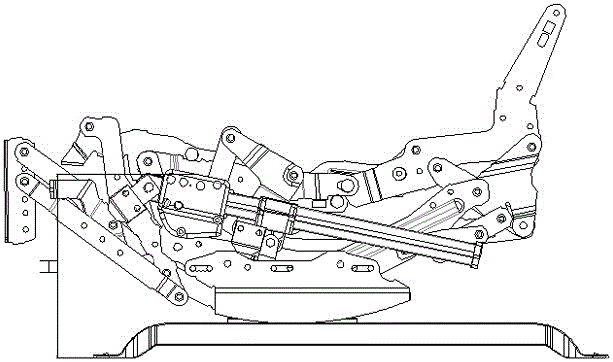 An electromechanical stretching device for a movable sofa