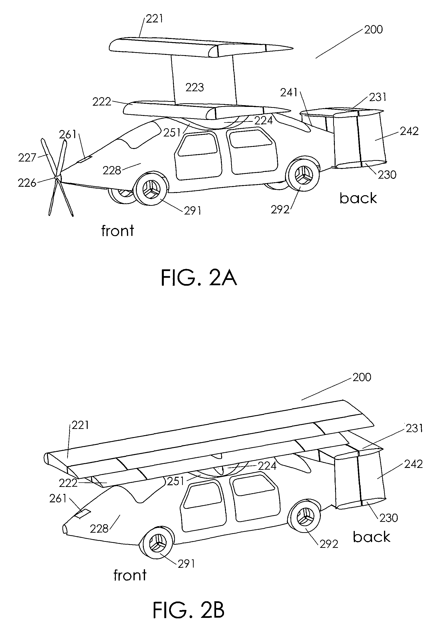 System and method for a flyable and roadable vehicle