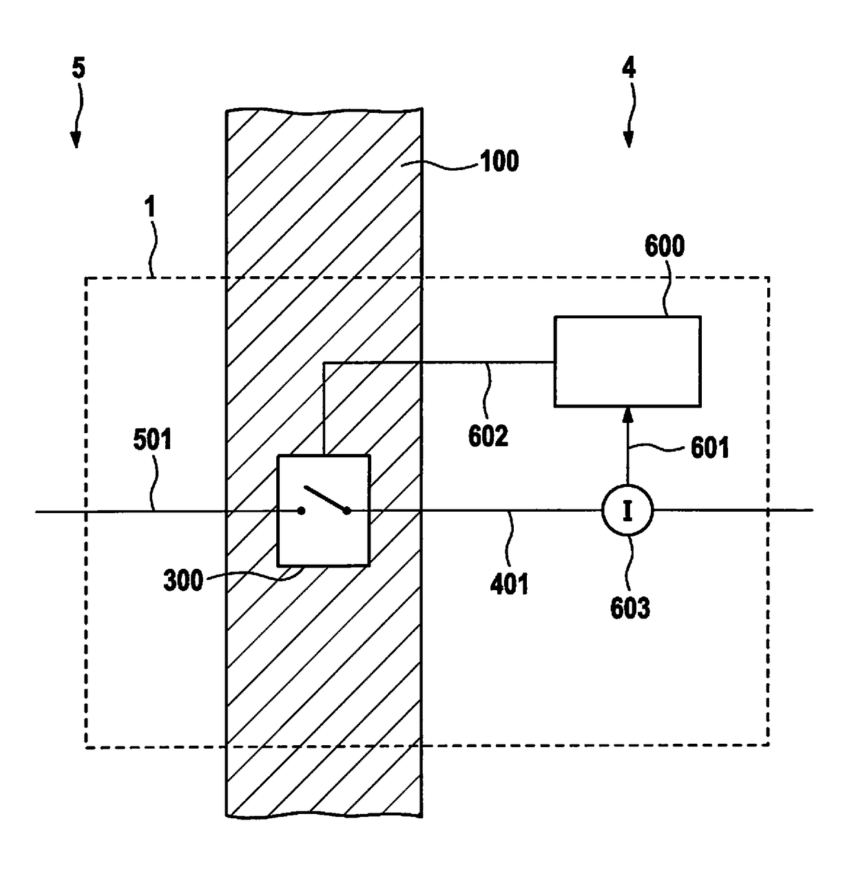 Arrangement with a heat-insulating switch and a heat insulation