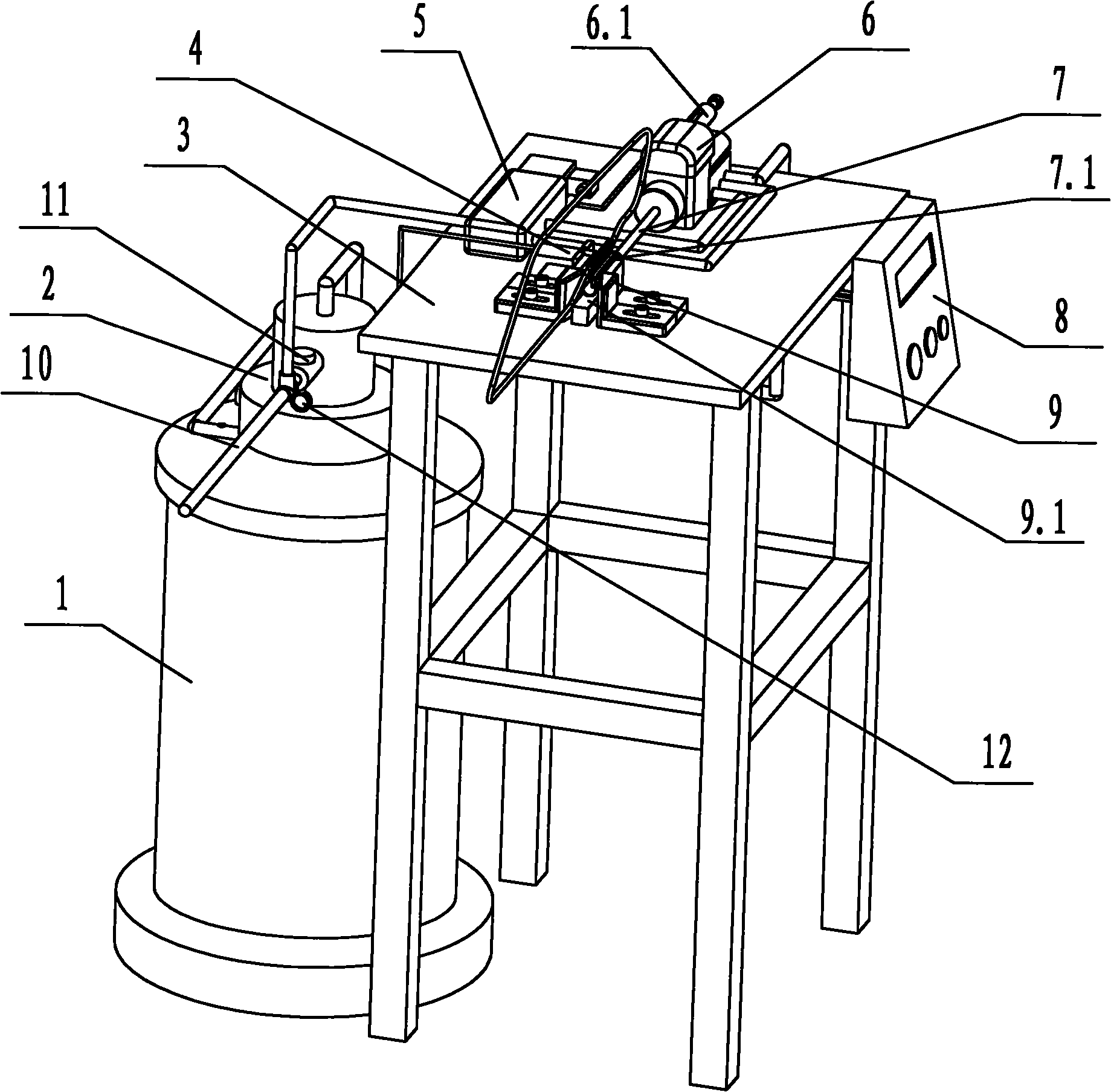 Quantitative grease injection device for automobile sunvisor rotating mechanism