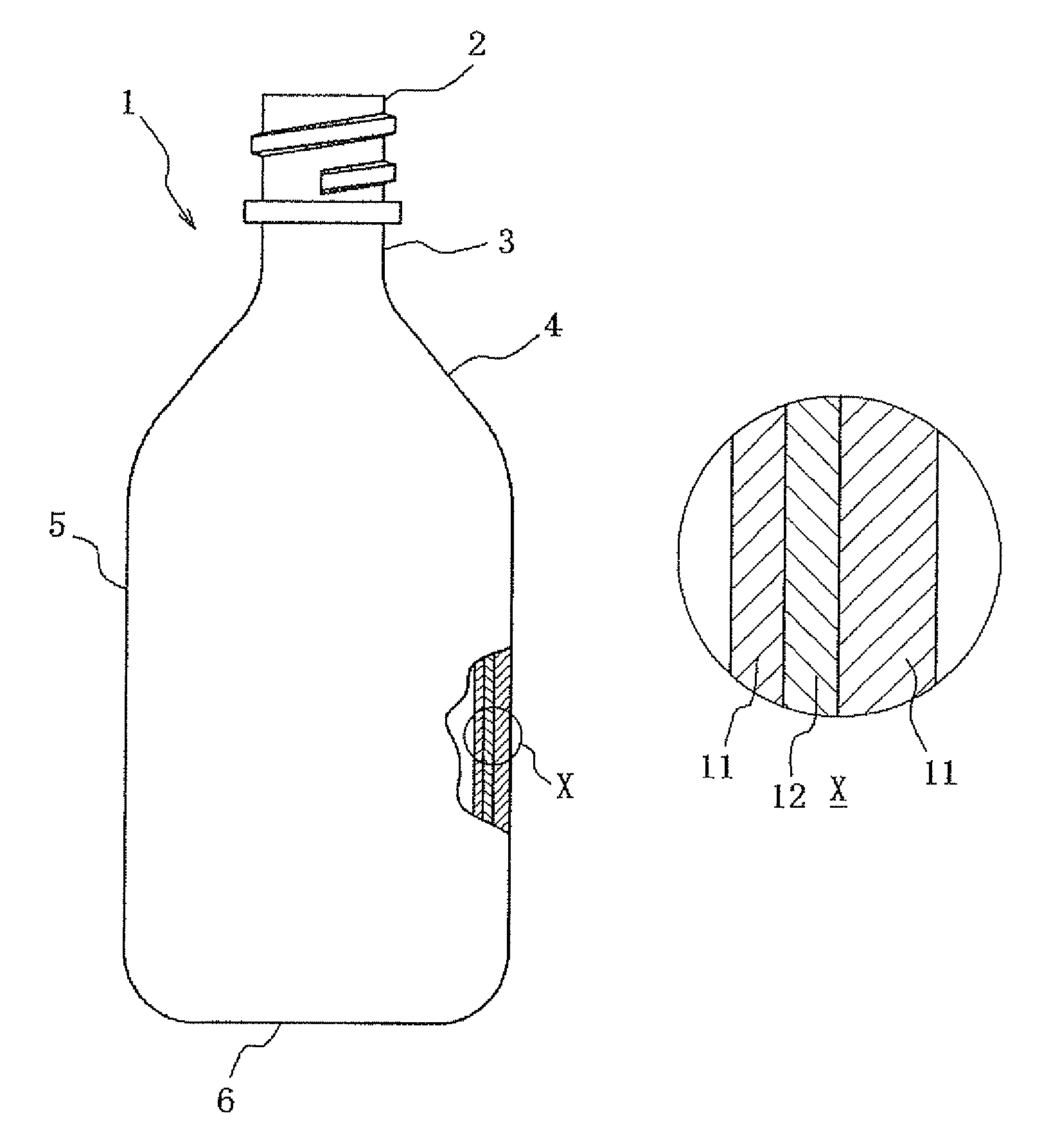 Synthetic resin container with high barrier properties