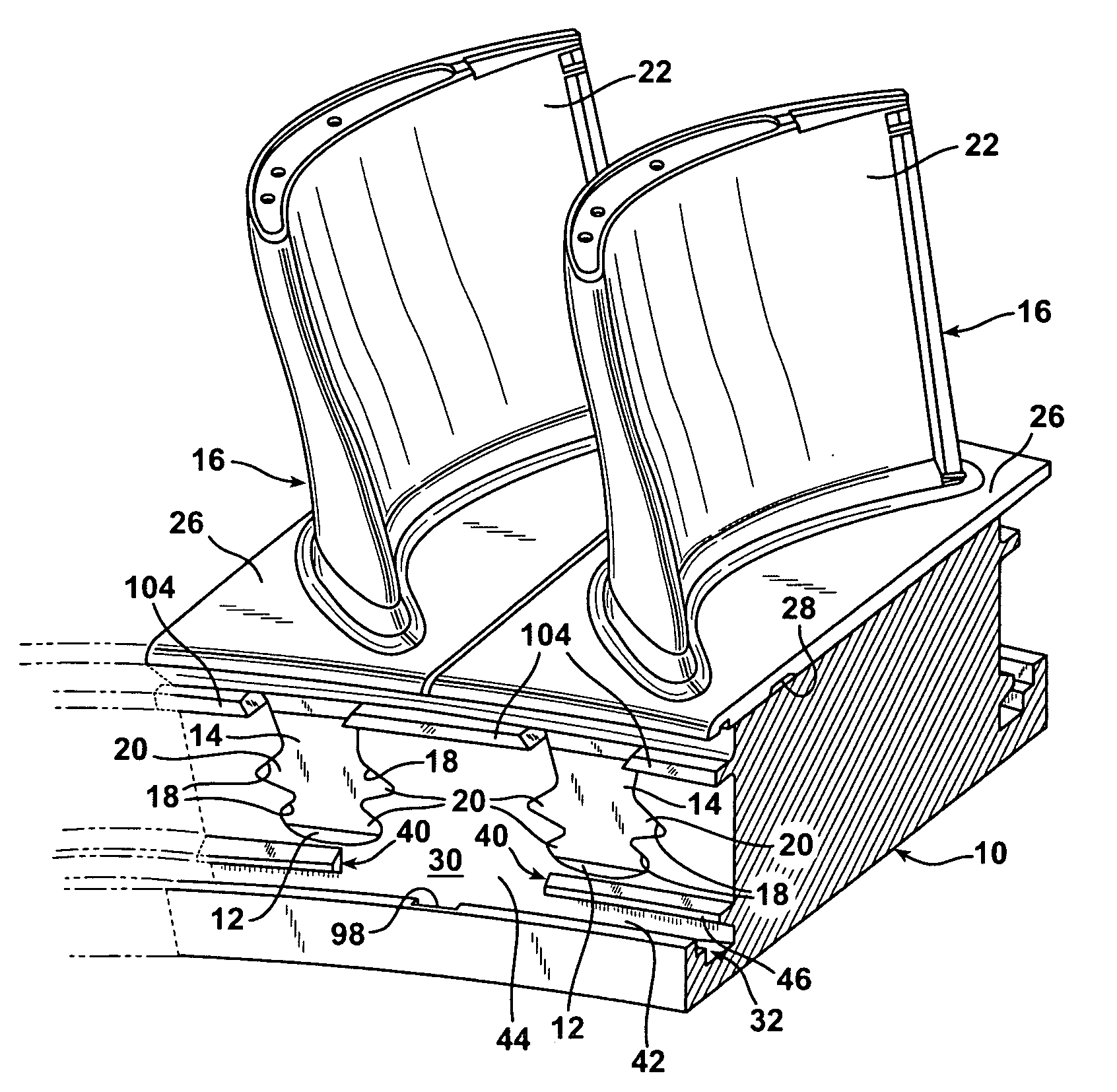 Turbine blade self locking seal plate system