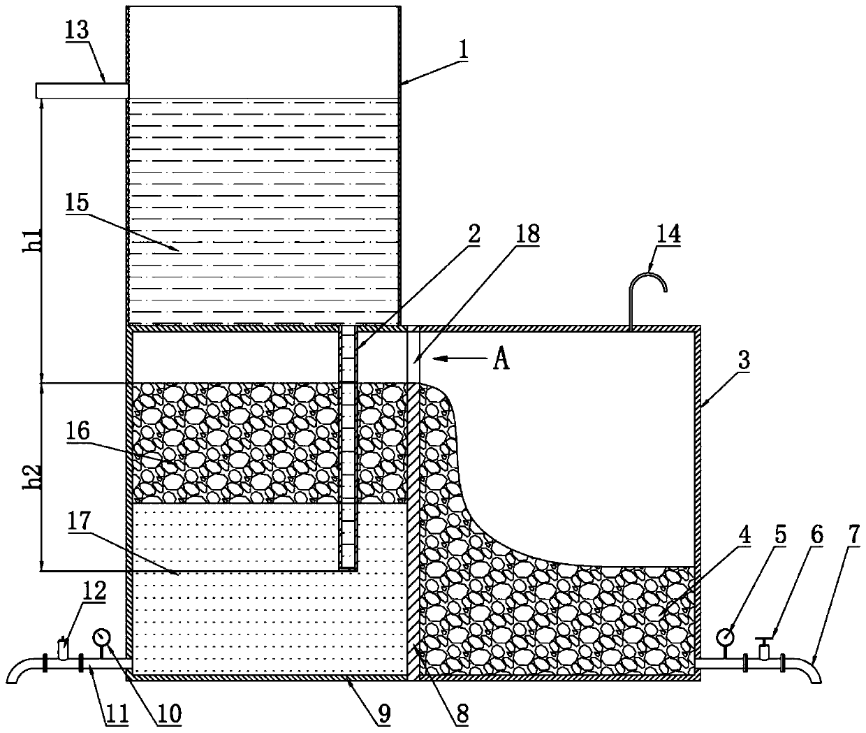 Energy-saving continuous automatic water and oil separating device