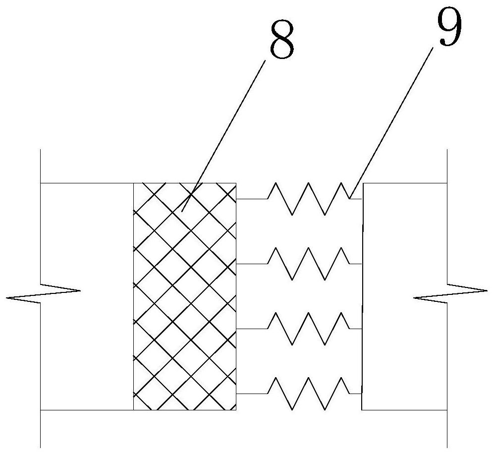 A construction device and construction method for connecting a subsea floating tunnel to an underground tunnel