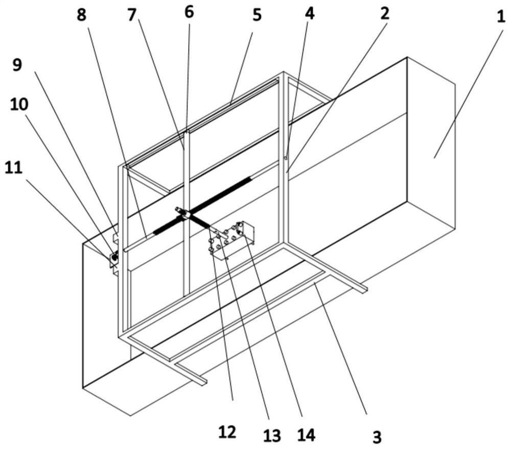 Large-scale structure hydrodynamic coefficient measuring device and method