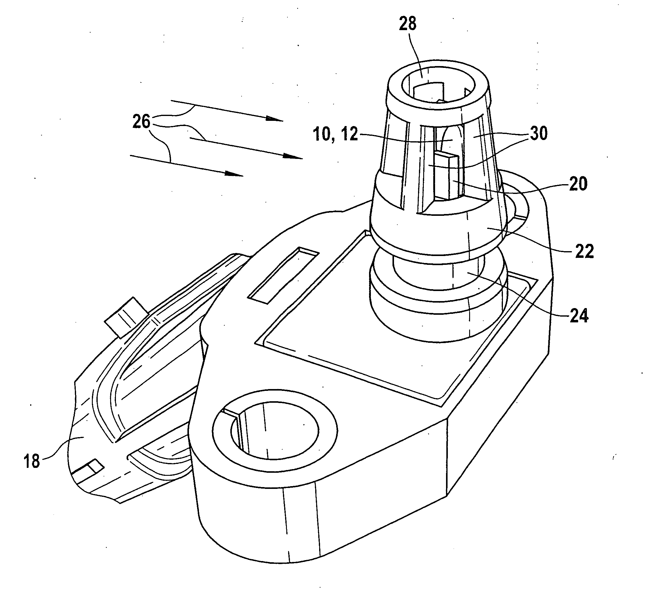 Device for fixing a temperature sensor