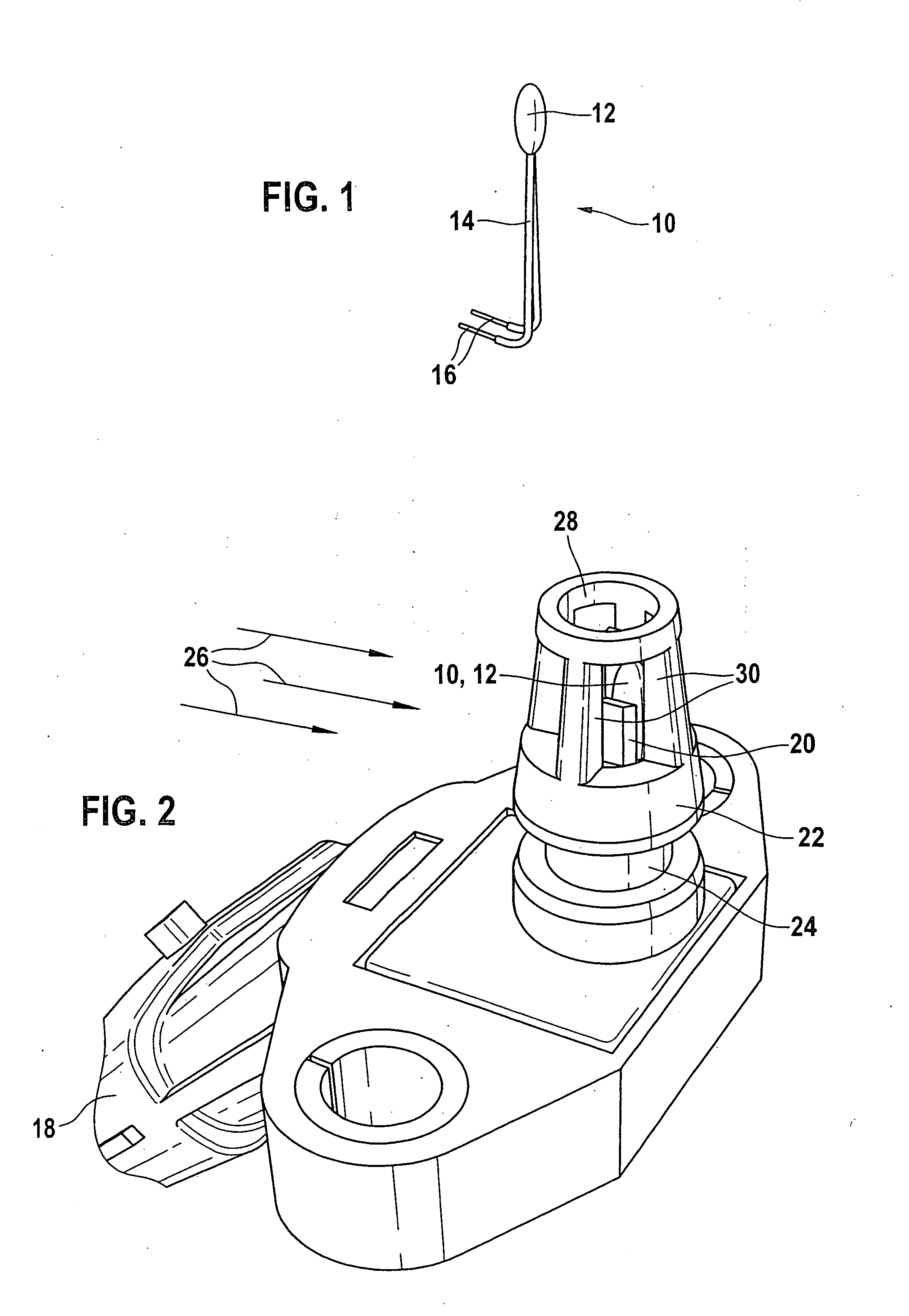 Device for fixing a temperature sensor