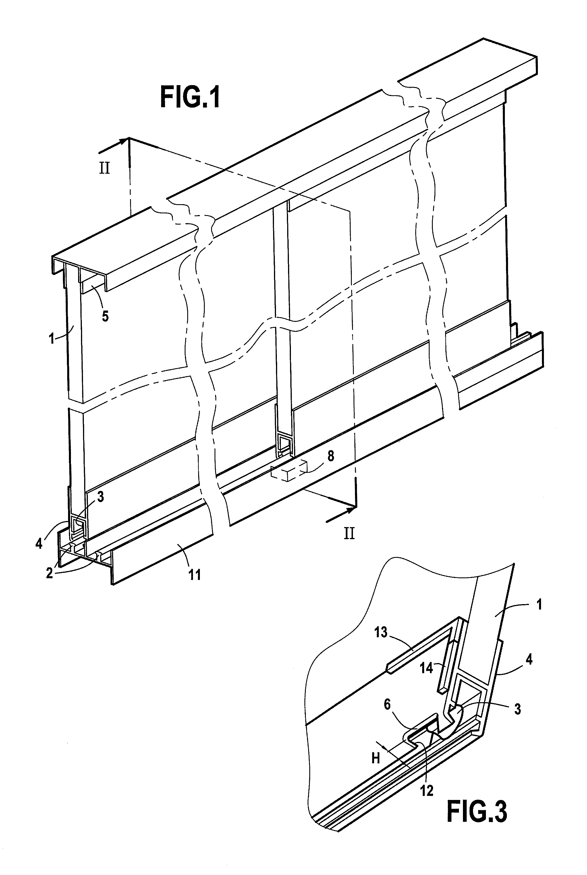 Showcase-forming cabinet with locking for at least one sliding glass door