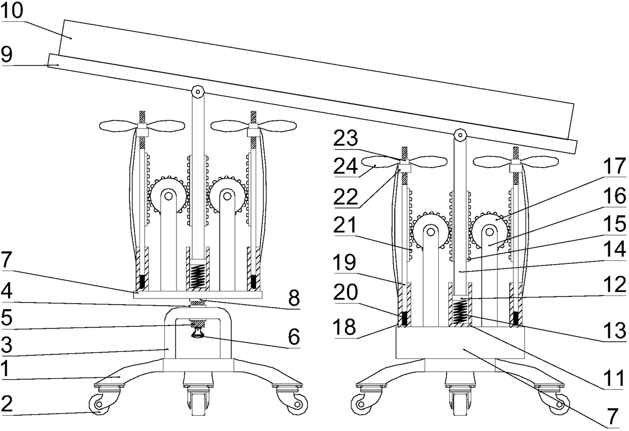 Gear and rack driving receiving device for die cutting machine