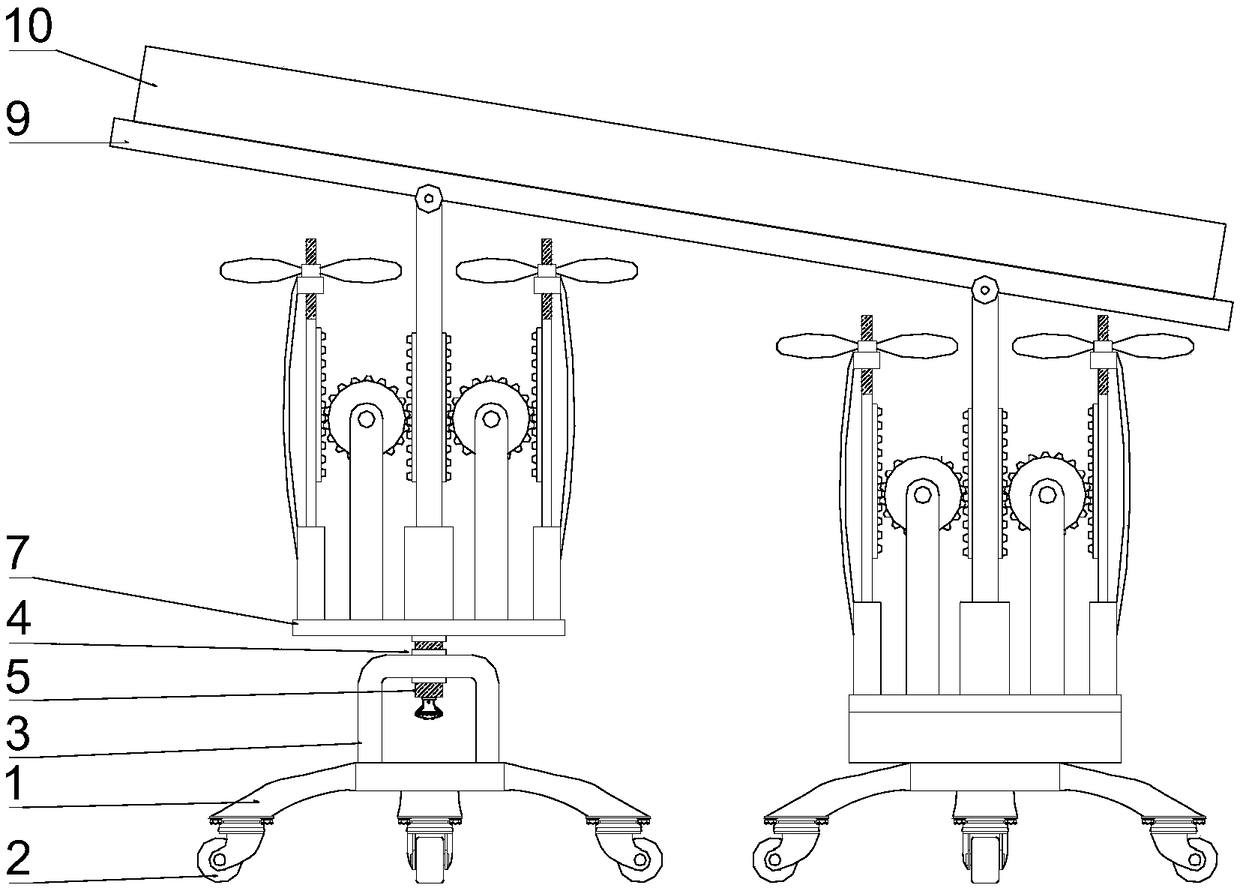 Gear and rack driving receiving device for die cutting machine