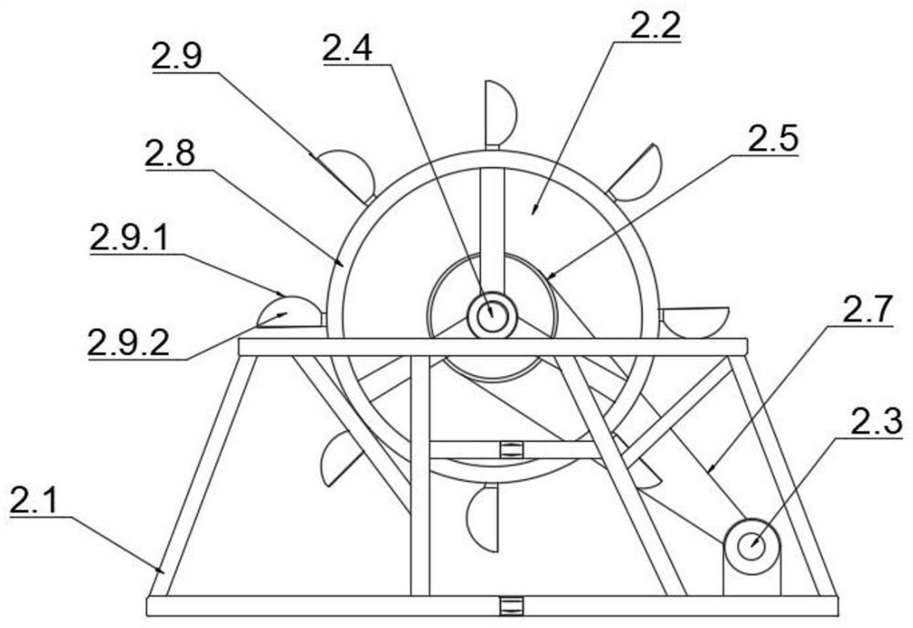 Waste gas emission wind power generation device