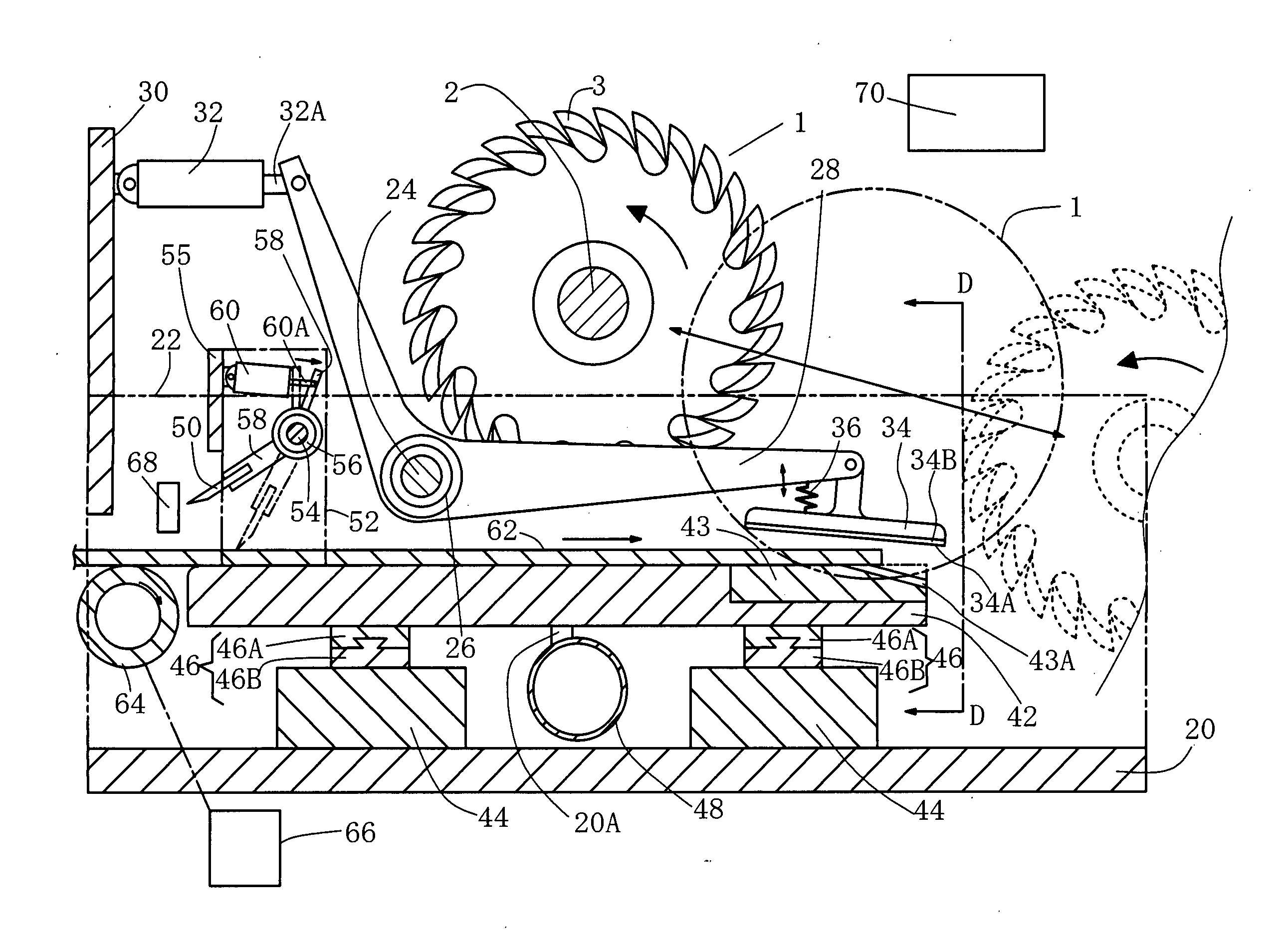 Method for forming a bevel cut at an end of a wood member