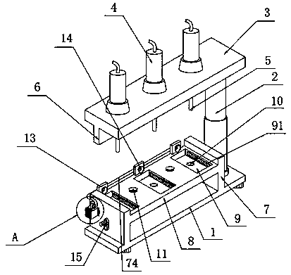 Lithium battery pole plate welding mold