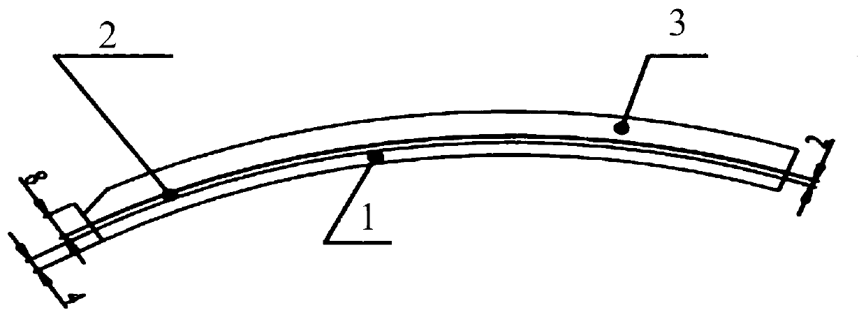 Low-noise and high-temperature-resisting drum type friction plate produced through three-layer materials and preparing method of low-noise and high-temperature-resisting drum type friction plate