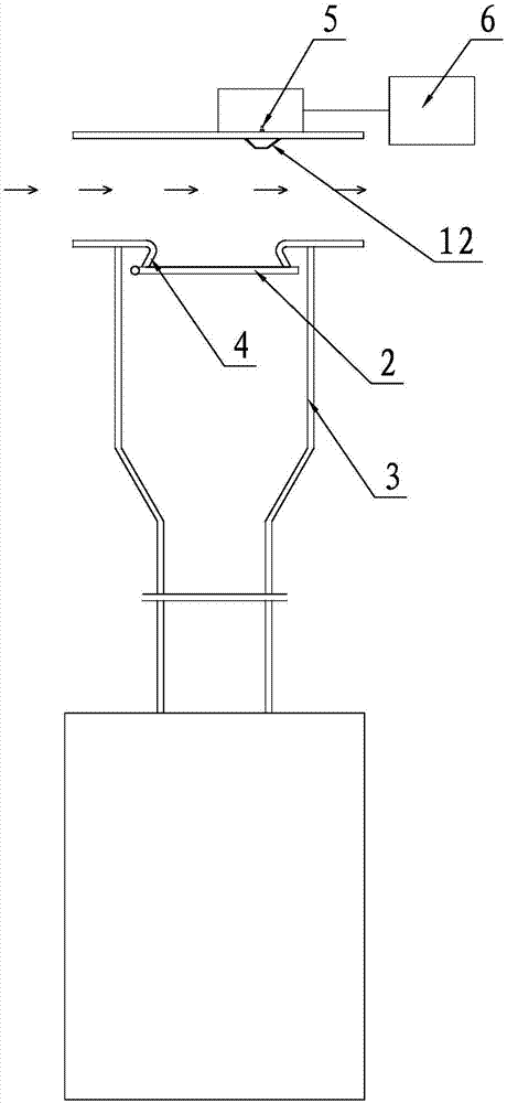 Air curtain type cotton flow turning and impurity removing device