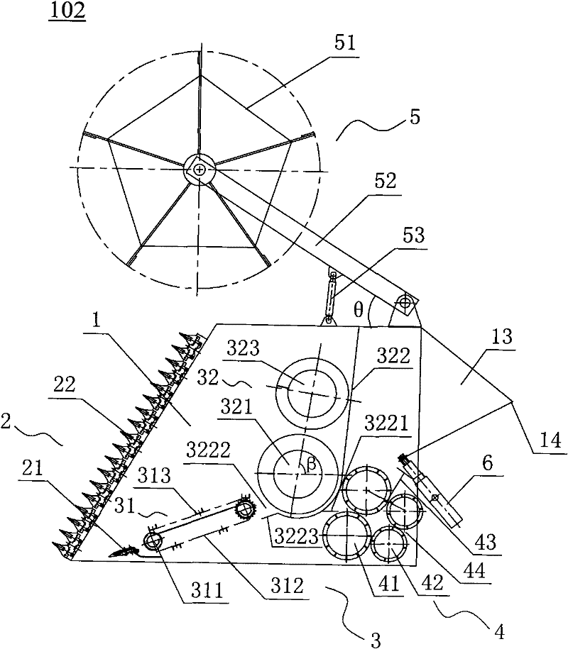 Suspended cornstalk harvesting device