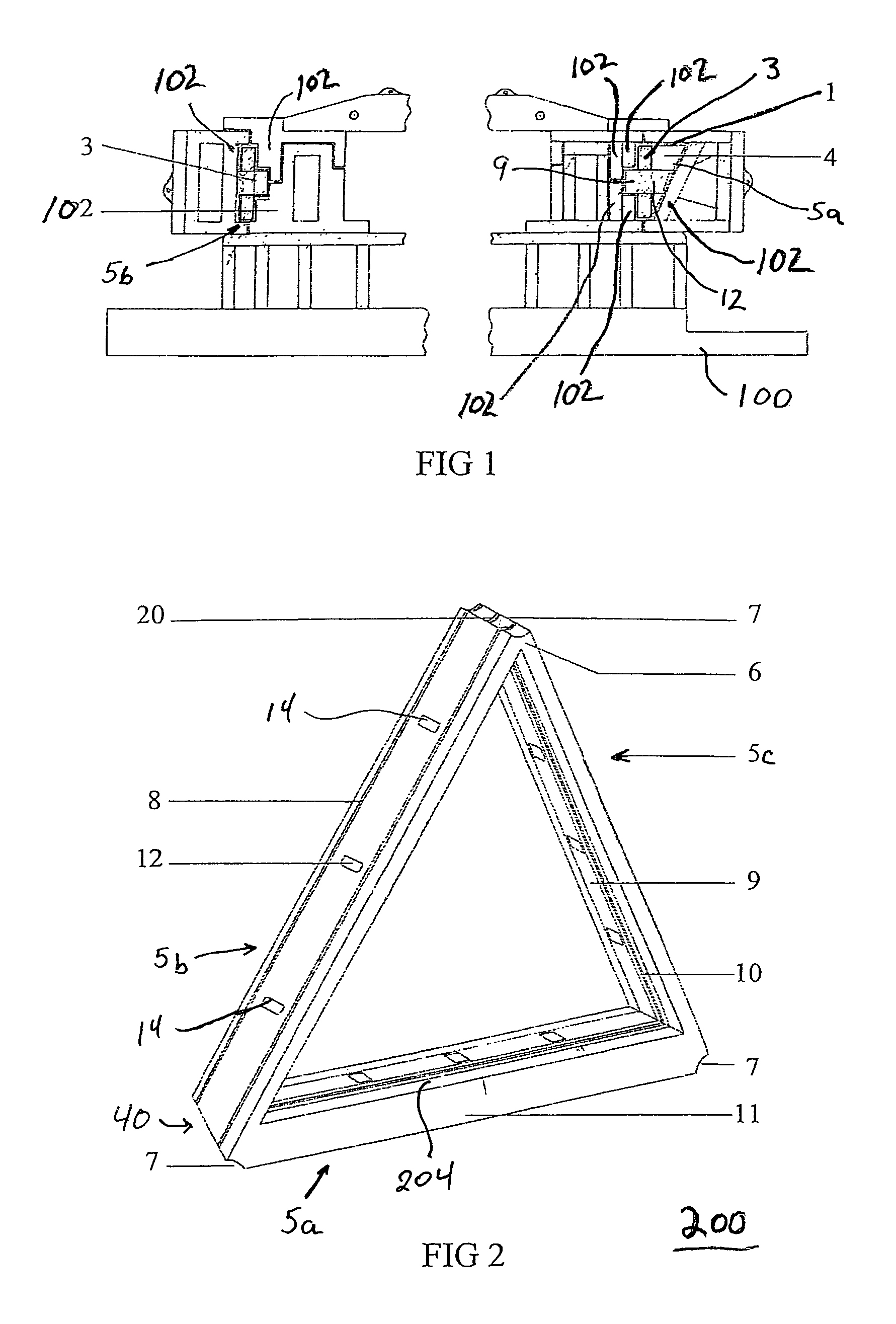 Method for producing triangular elements designed for the manufacture of structures and resulting triangular elements