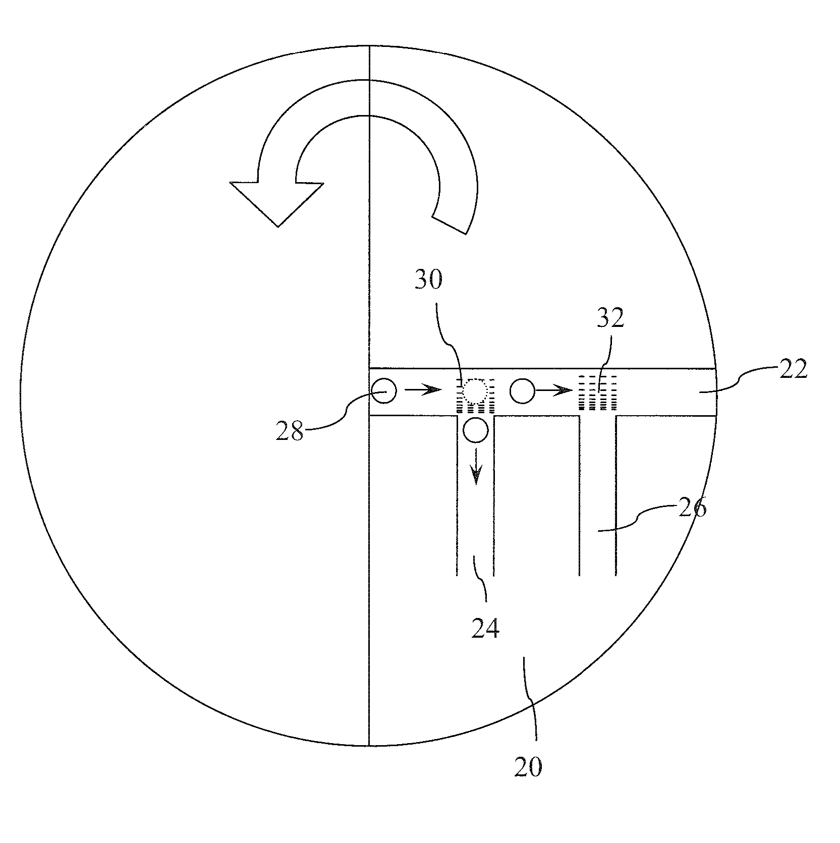 Microfluidic separating and transporting device