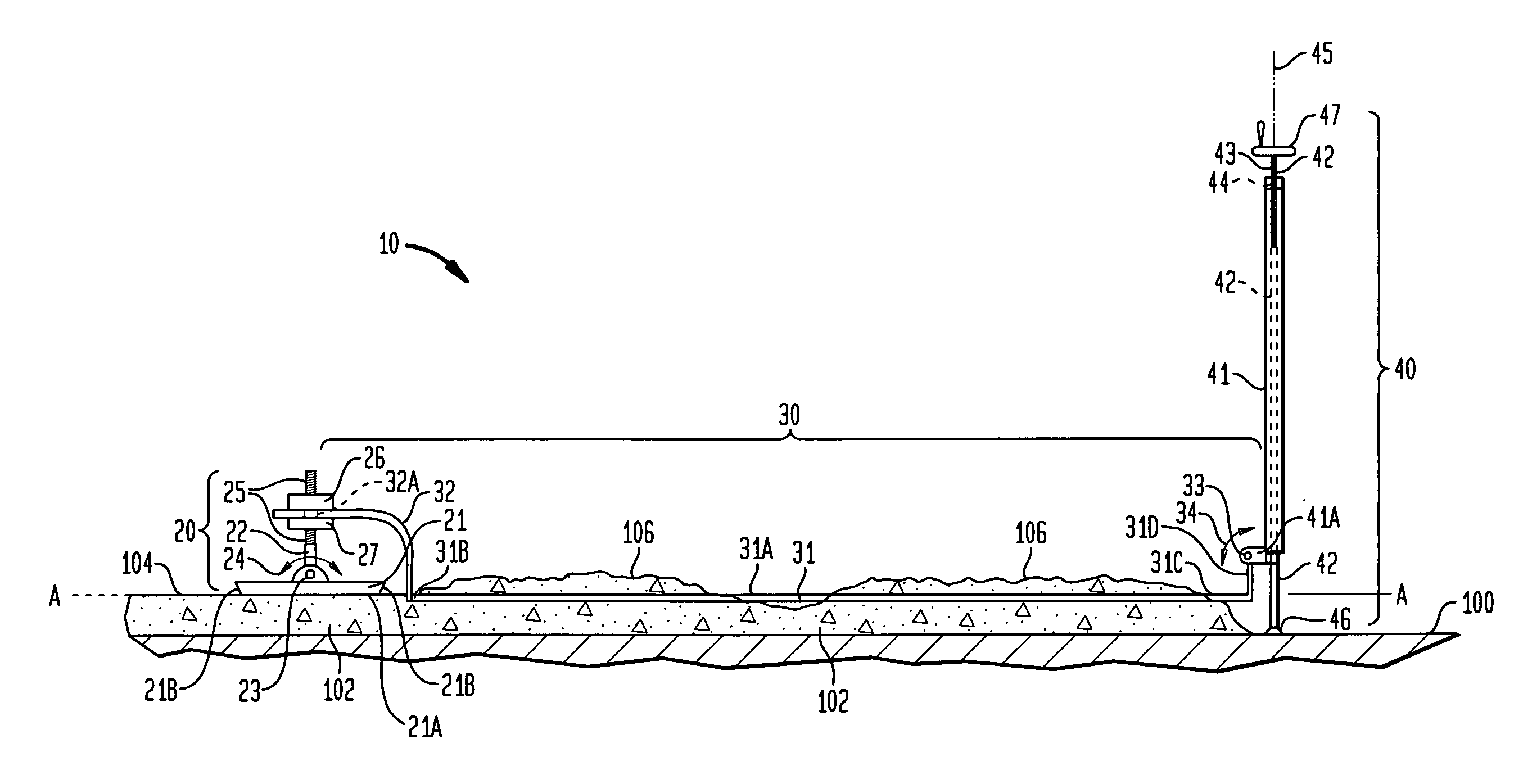 Portable form and method for using same for concrete strike-off