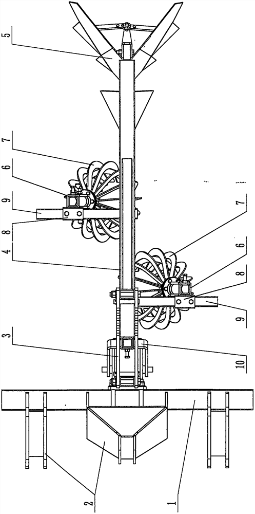 Universal inter-row weeding single body for ridge planting and flat planting